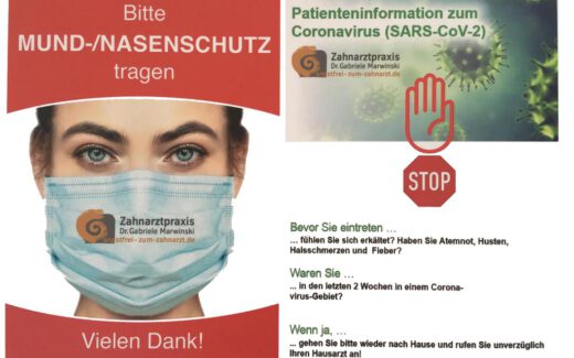 Corona-Hinweis - Bitte Mund-Nasen-Schutz tragen